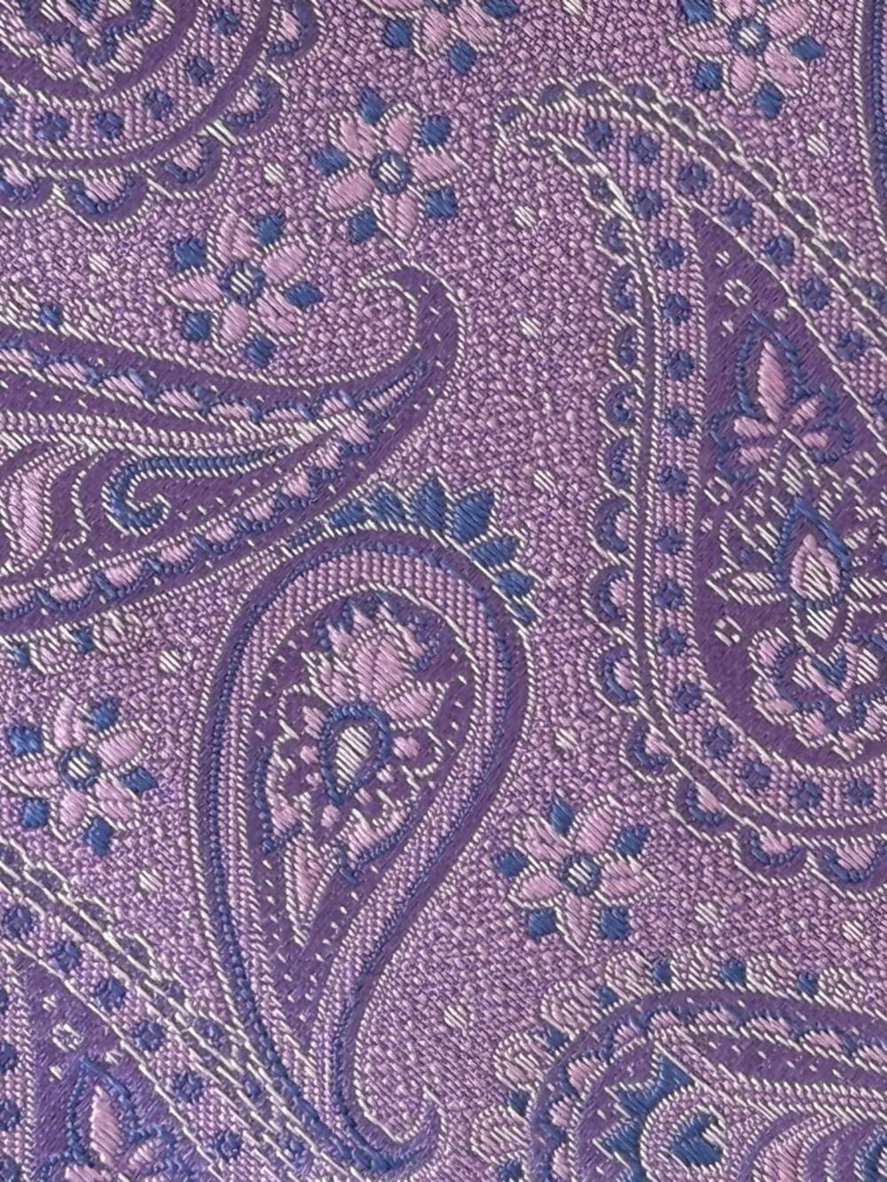 Canali Purple Paisley Silk Necktie